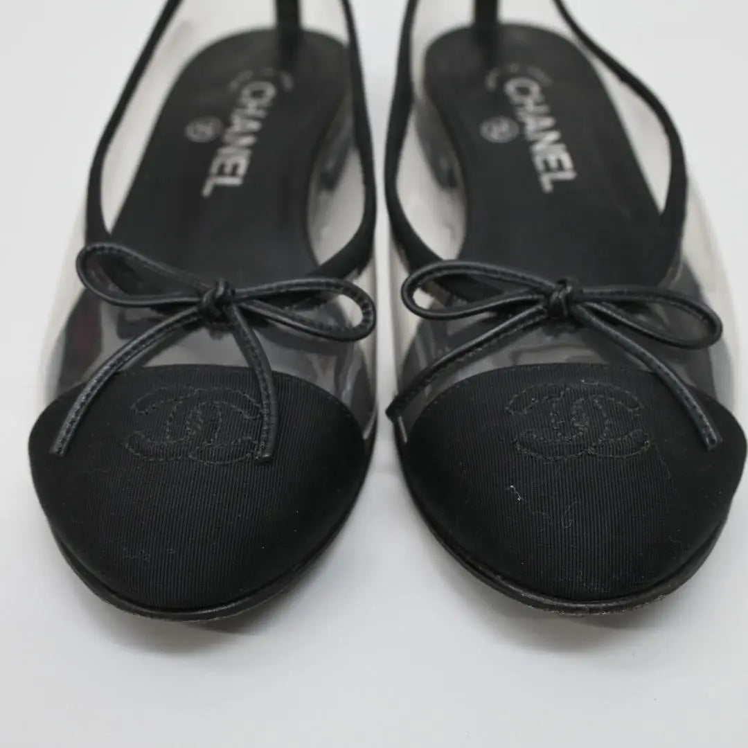 ■ □ 44599★Summer Chanel Pumps Coco Mark Flat Shoes 38