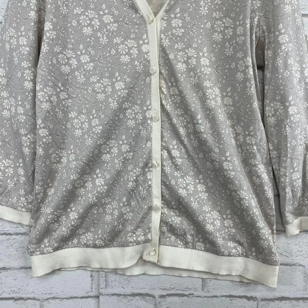 [Good condition] Keith long sleeve cardigan, floral pattern, all-over pattern, adult cute, beautiful, stylish