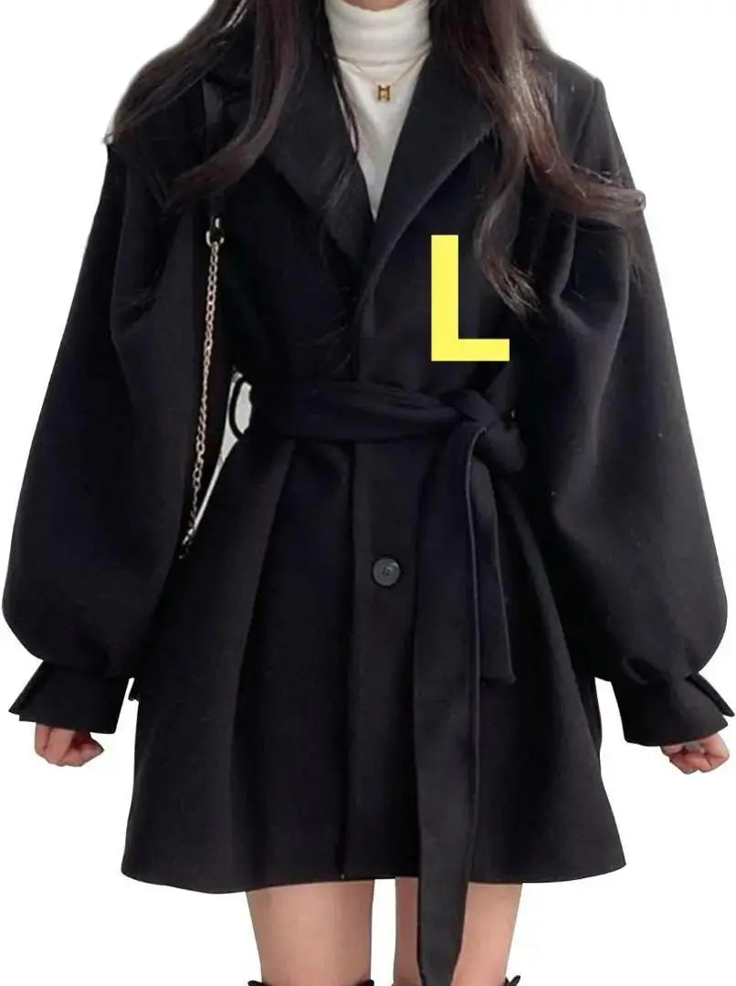 [Sorosis] Women's Coat V-neck Belt Long Sleeve Jacket Ca