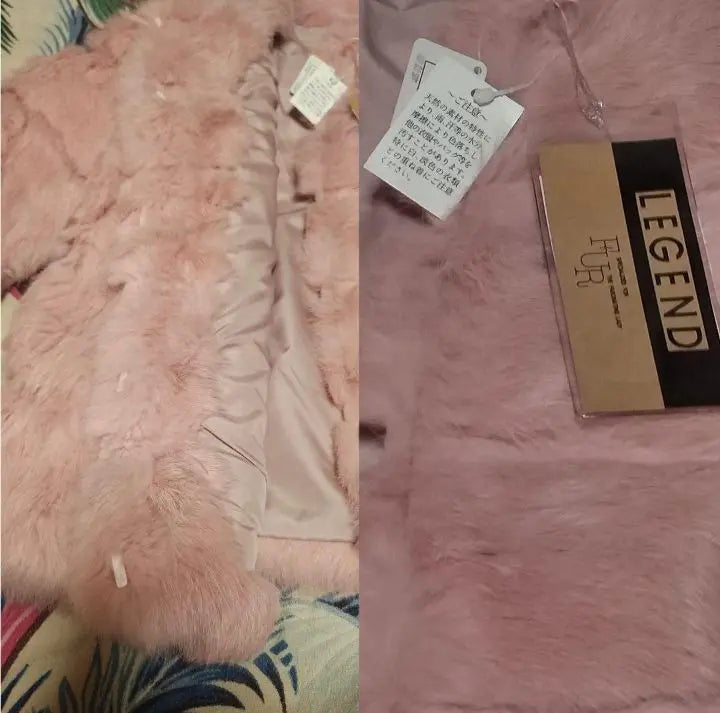 Unused ●New ●Tsukaki ●Rabbit fur ●Fur ●TSUKAKI ●Pink ●Coat ●M