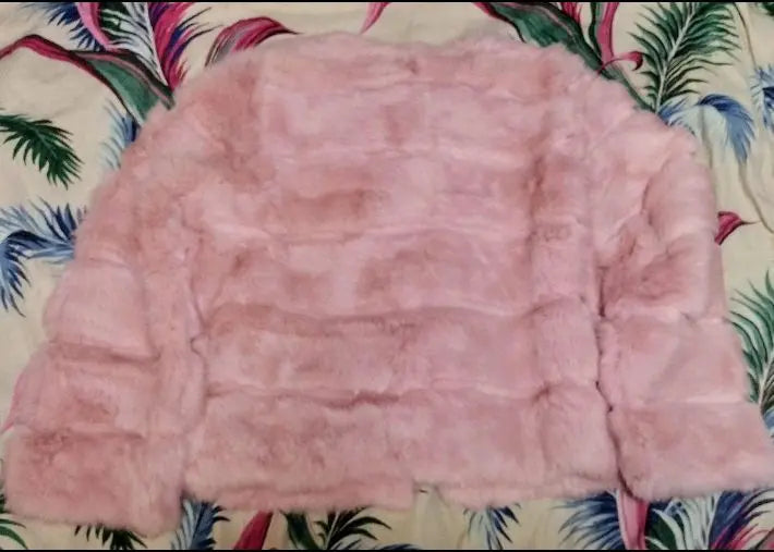 Unused ●New ●Tsukaki ●Rabbit fur ●Fur ●TSUKAKI ●Pink ●Coat ●M