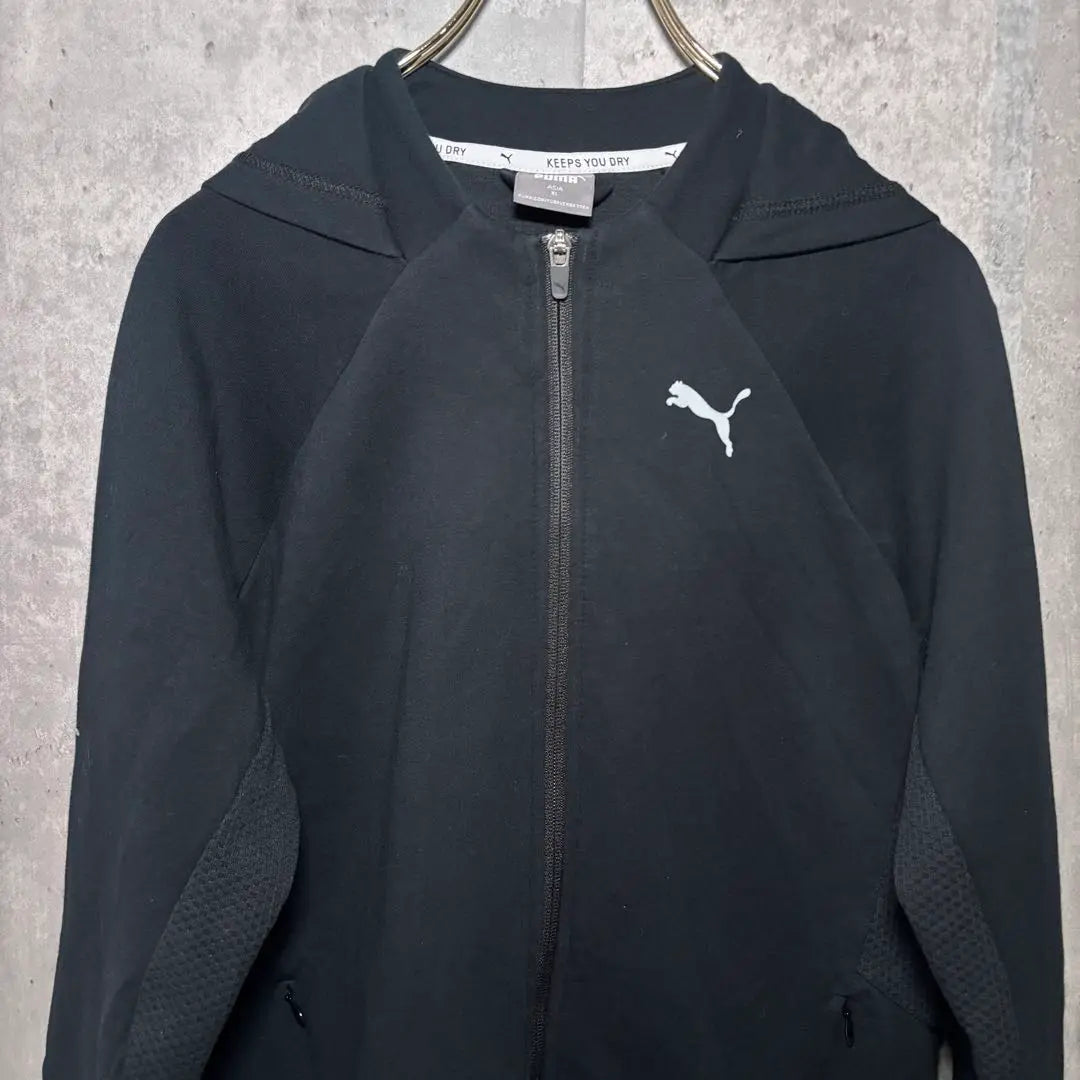 ✨ Good condition✨ Puma [XL] Hooded jacket ♡ Sporty Quick-drying Cotton Black