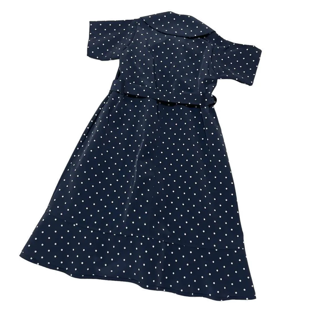 tricot COMME des GARCONS Vestido con estampado de lunares azul marino