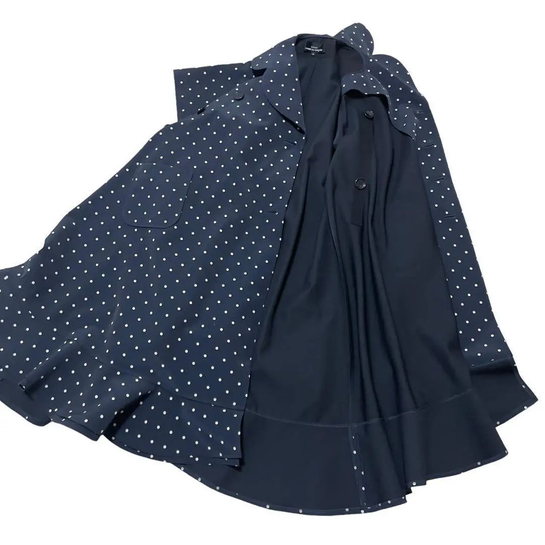 tricot COMME des GARCONS Vestido con estampado de lunares azul marino