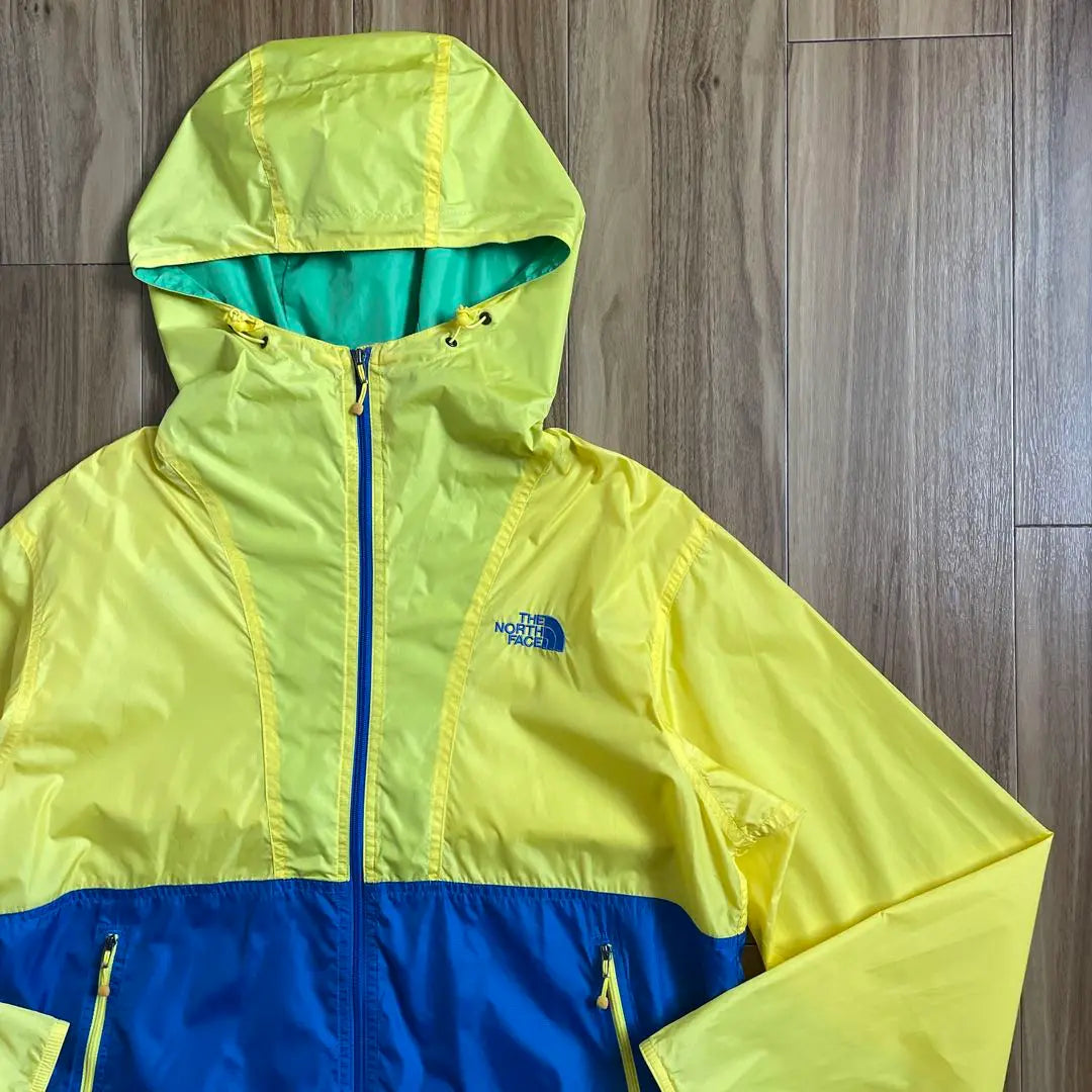 L North Face Yellow Blue Yellow Blue Light Nylon Jacket Hoodie