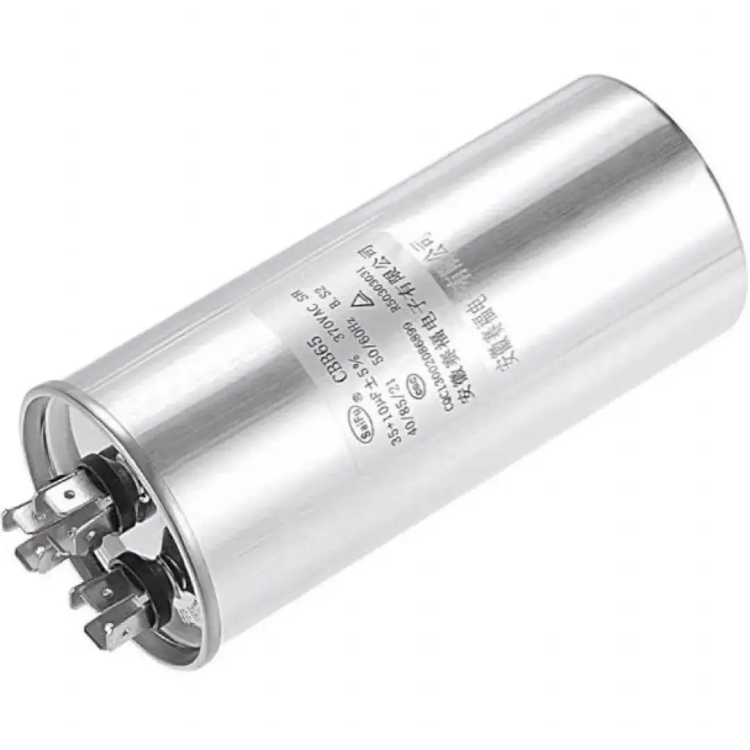 Dual Run Capacitor Round CBB65 Aluminum Case 370V AC