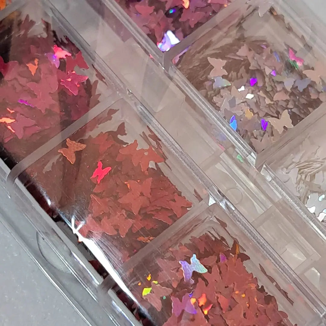 Nail Parts Butterfly Butterfly Hologram Set for Nail Art (24 Colors) Deco