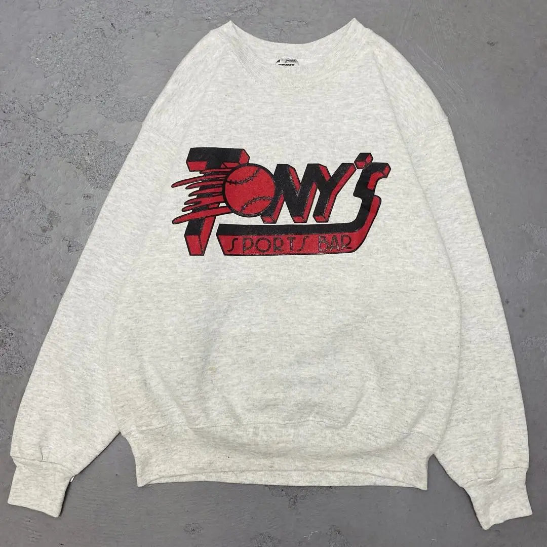 ⚪︎G322 [90s/Made in USA] Tony's Sports Bar Sweatshirt