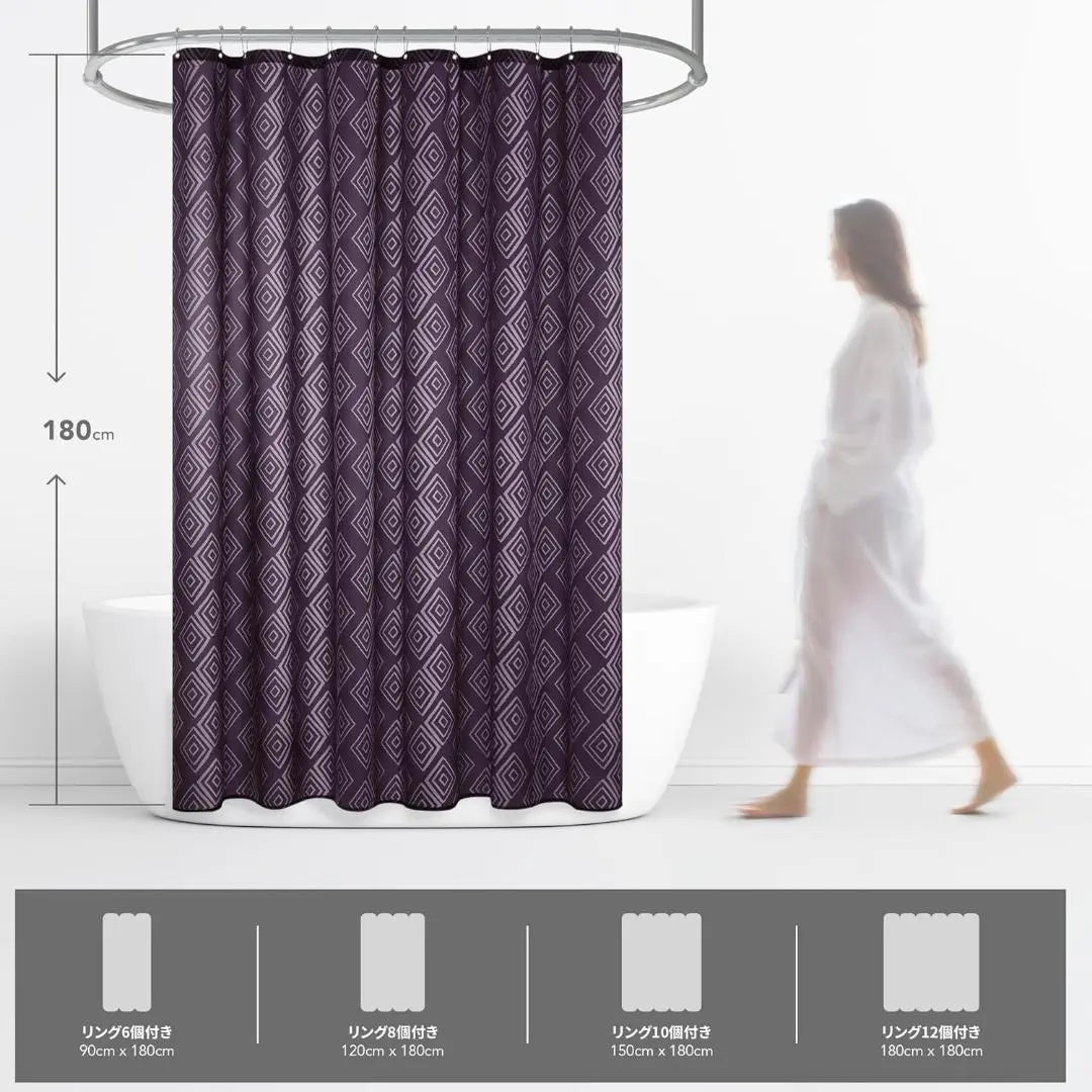 Cortinas de ducha Cortinas de baño Unidad de baño Impermeable Ligero Secado rápido Bloqueo de privacidad Escudo de estatua