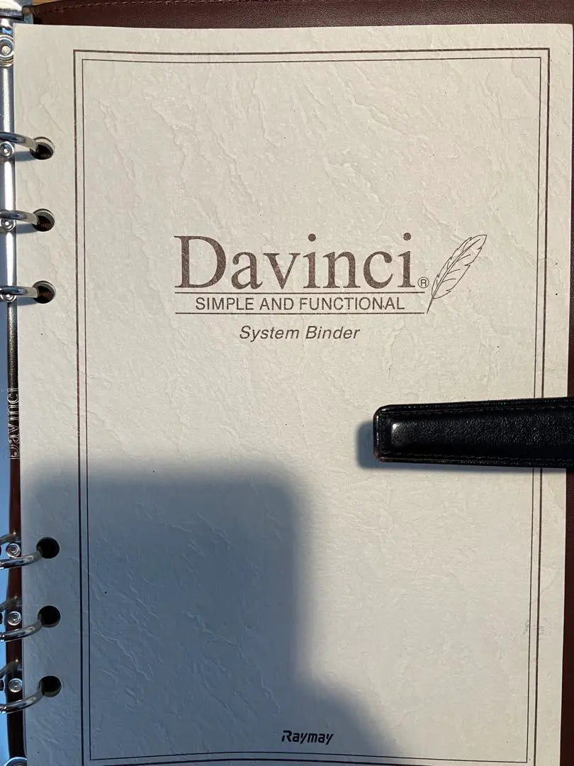 Cuaderno Davinci A5 System Negro con Recambio | Davinci A5 システム手帳 黒 リフィル付き