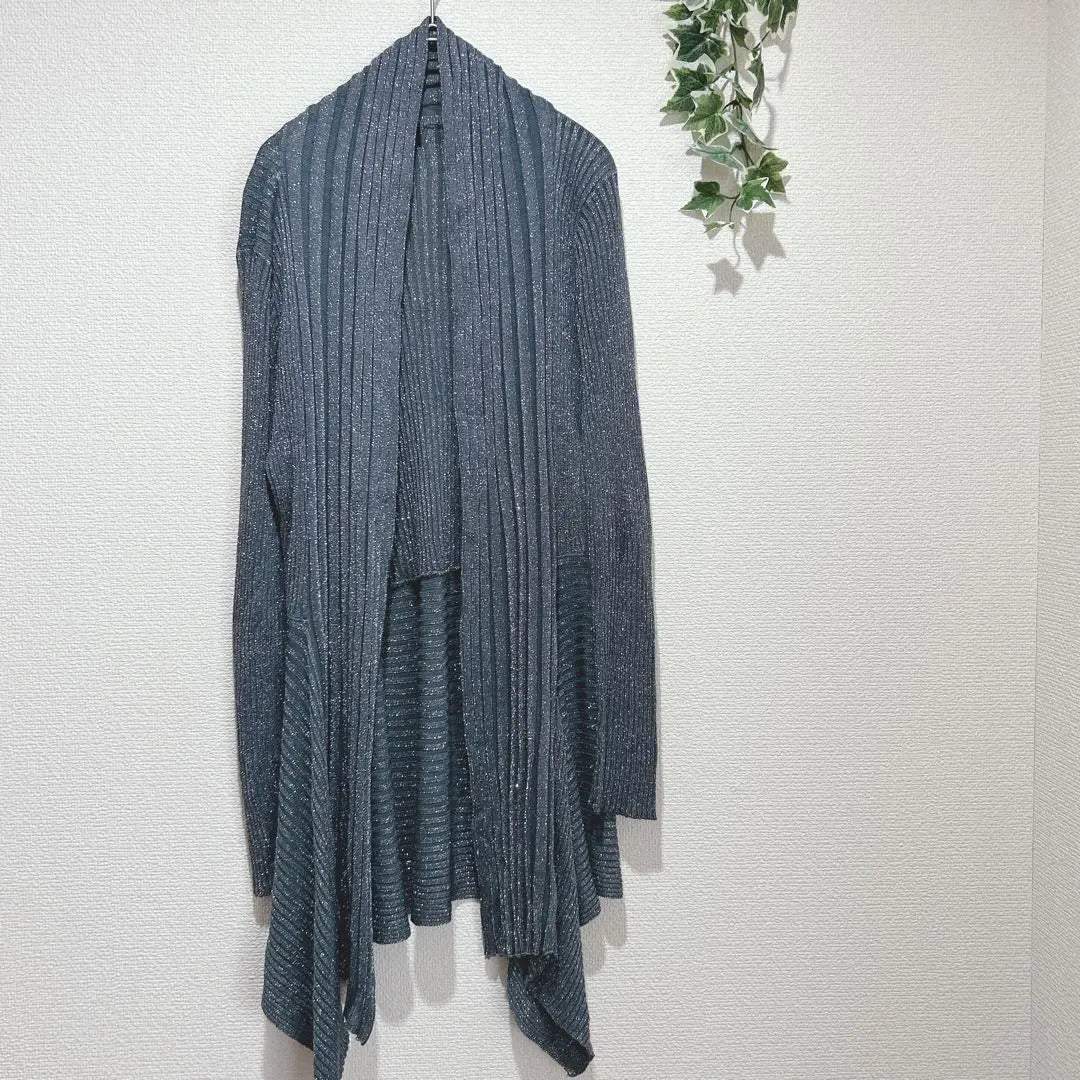 [TS1] Glitter gray cardigan with polyester