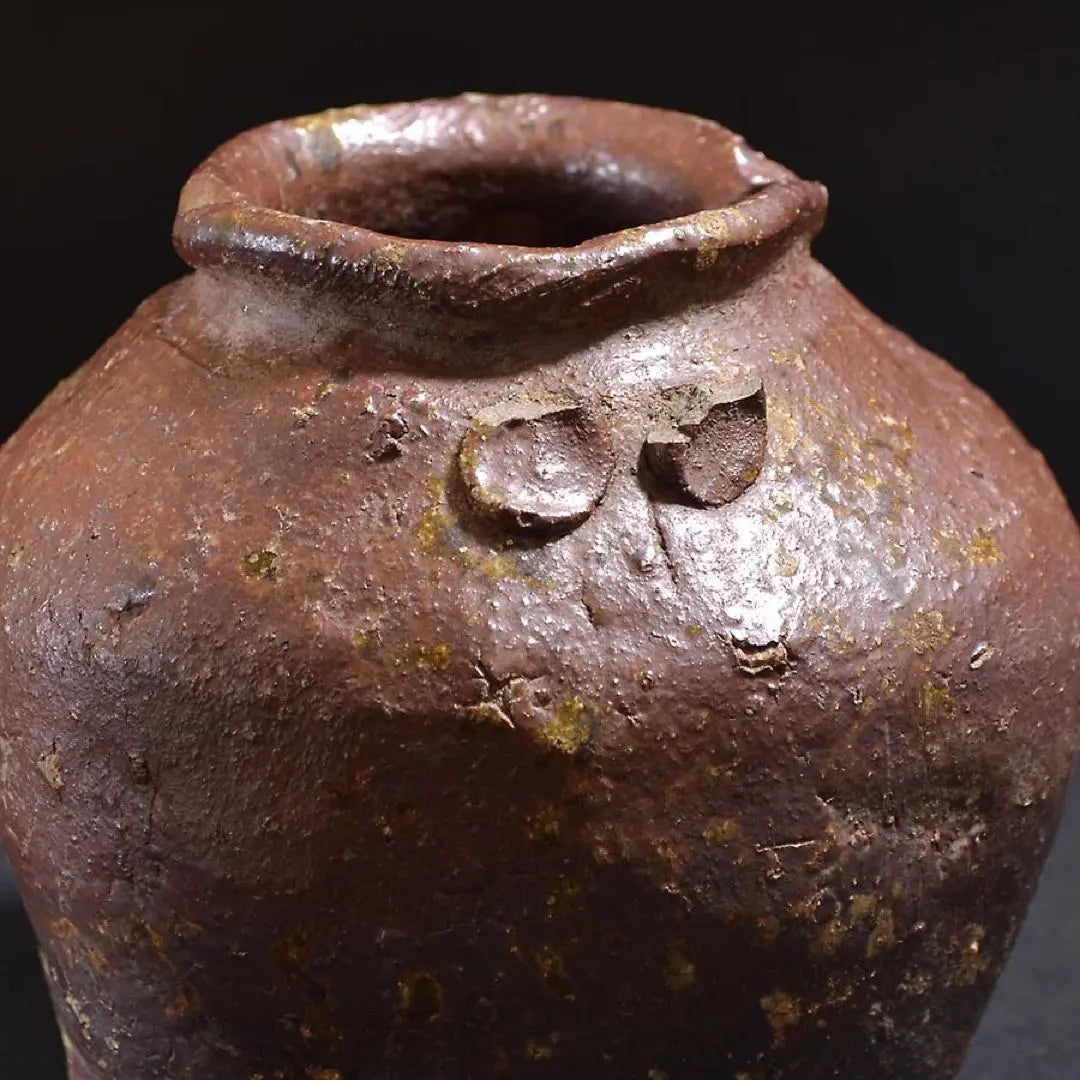 Hanora Furukoshi -mae, a black pot, Muromachi, Momoyama tea ceremony, tea ceremony, tea, an antique art