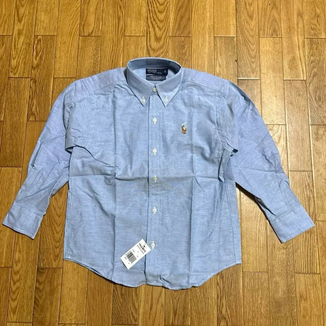 NOS 90s USA Made POLO RALPH LAUREN BD Shirt Light Blue