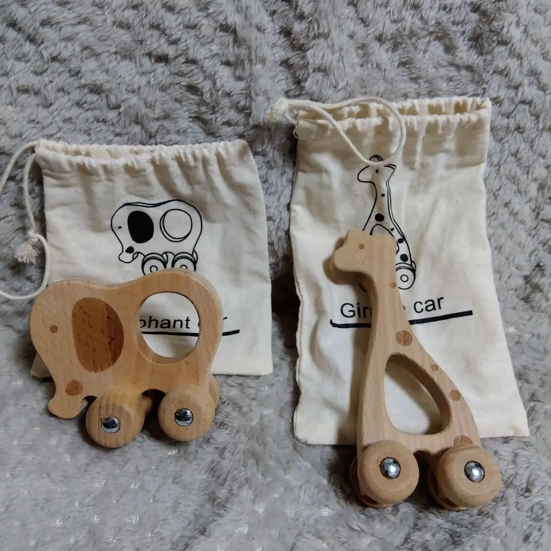 Wooden elephant kids Baby | 木製 ゾウ キリン おもちゃセット キッズ ベビー