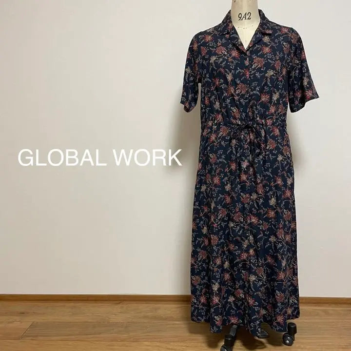 ★Vestido con estampado Paisley en toda la prenda de GLOBAL WORK, TALLA M, 2 VÍAS★