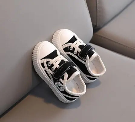 Korean style Velcro, Children's Black [Very popular] Kids sneakers 16.5cm