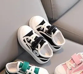 Korean style Velcro, Children's Black [Very popular] Kids sneakers 16.5cm