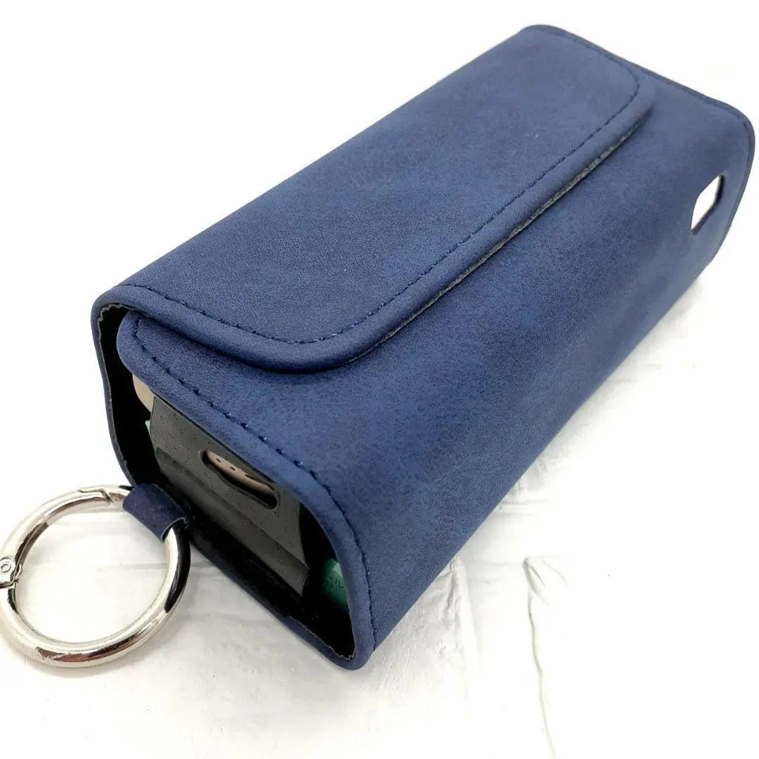 ■IQOS ILMA i Case for iqos iluma Carabiner Suede Navy Q | ■アイコス イルマ i ケース iqos iluma用 カラビナ スエード 紺Q