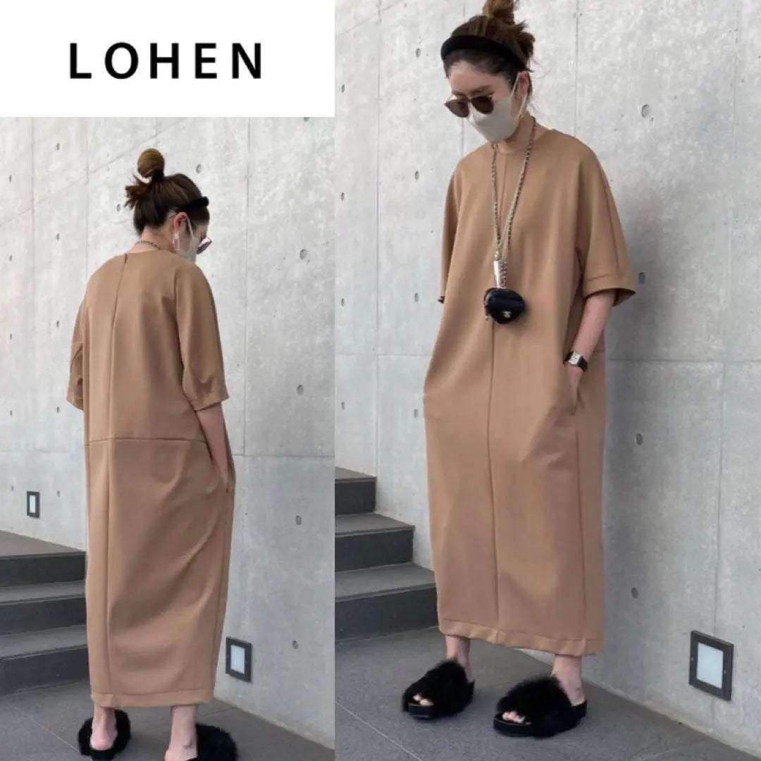 Beautiful LOHEN Half Sleeve Cocoon Dress Beautiful Long Length Loose