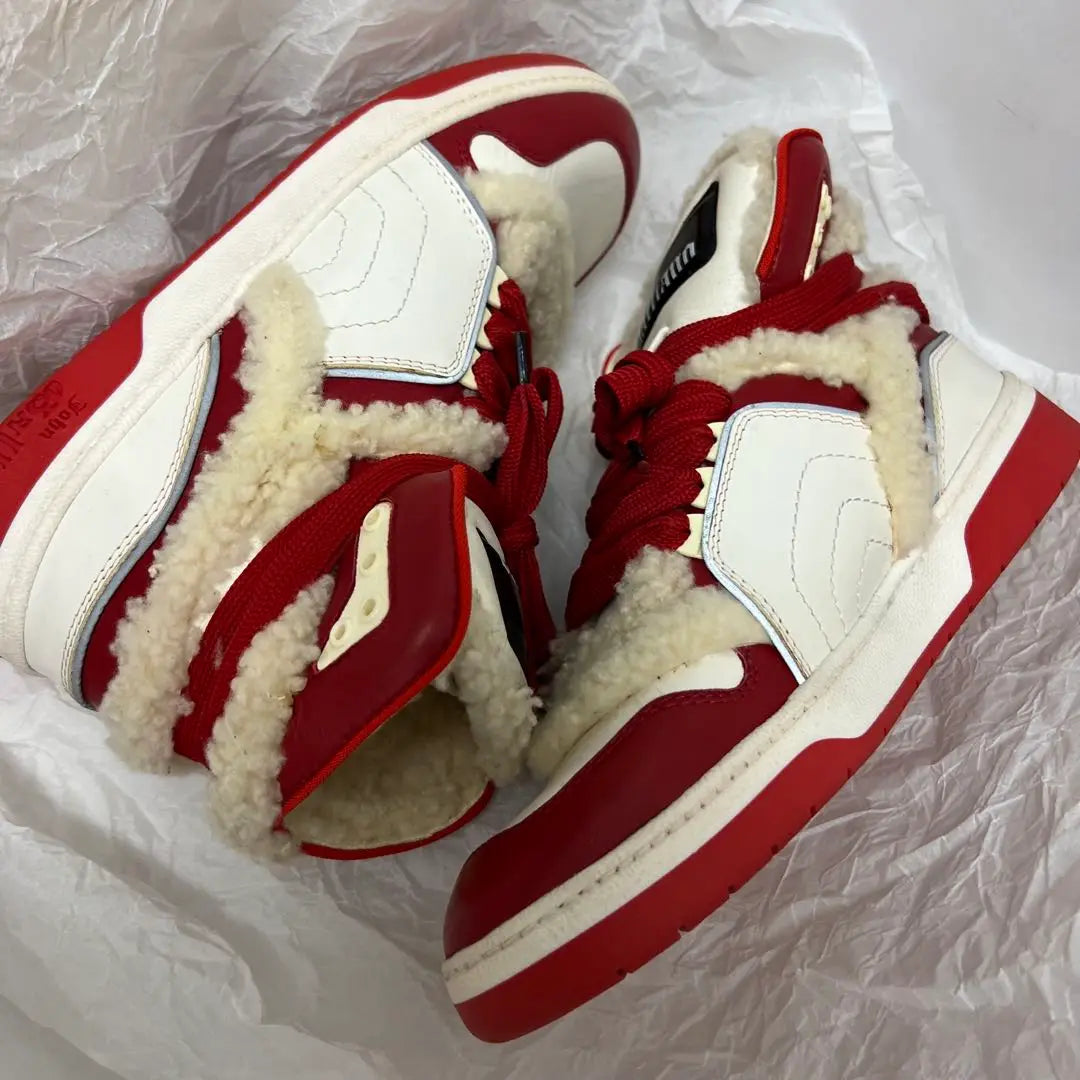 Phantom Johngalliano John Gariano High Cut Sneakers White Red 42