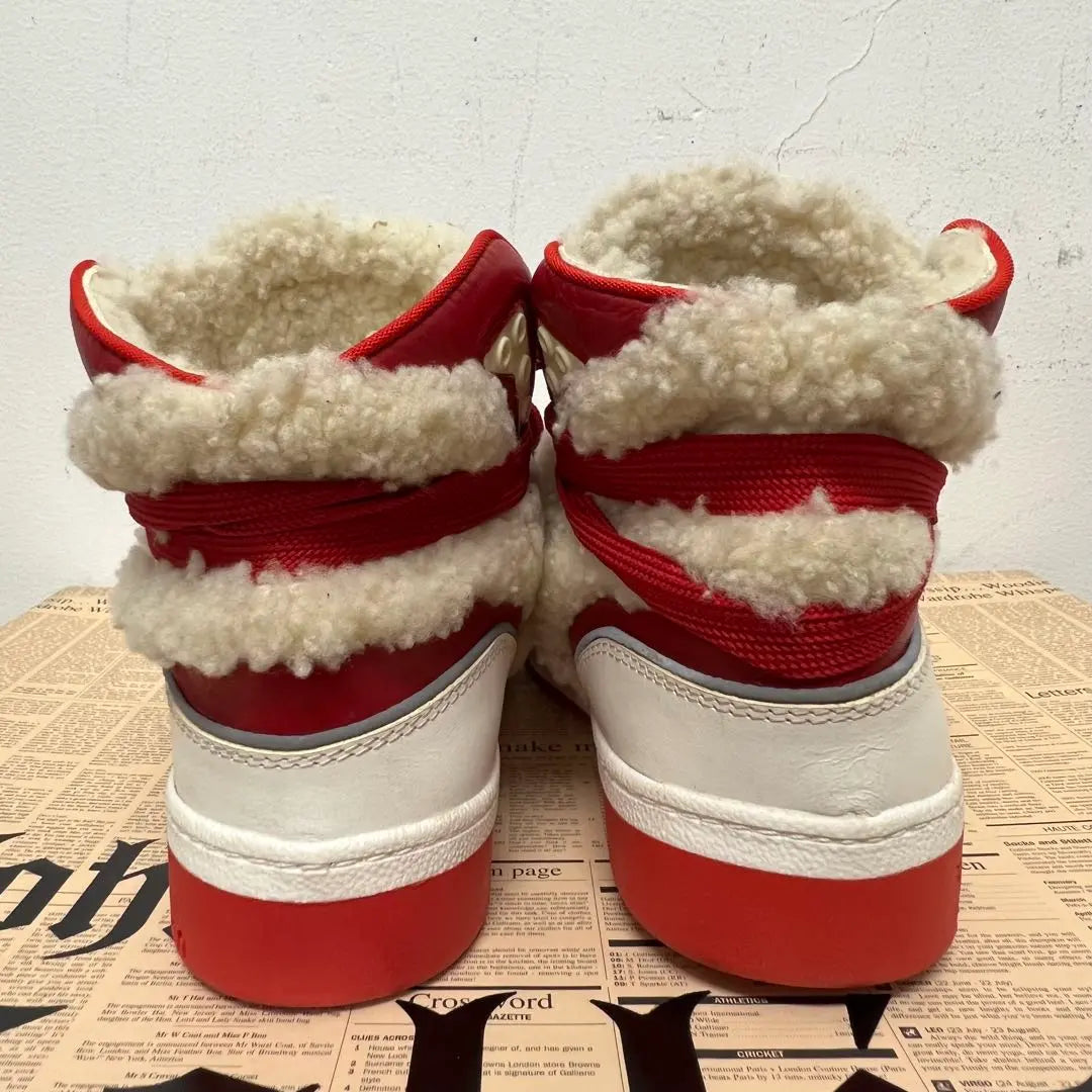 Phantom Johngalliano John Gariano High Cut Sneakers White Red 42