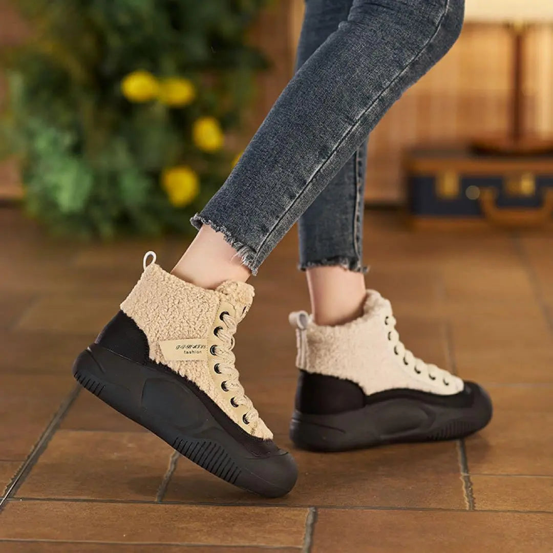 Botas de mujer Mokomoko 24 Botas casuales de invierno Mokashin Mouton | もこもこ レディース ブーツ 24 モカシン 冬 カジュアルブーツ ムートン