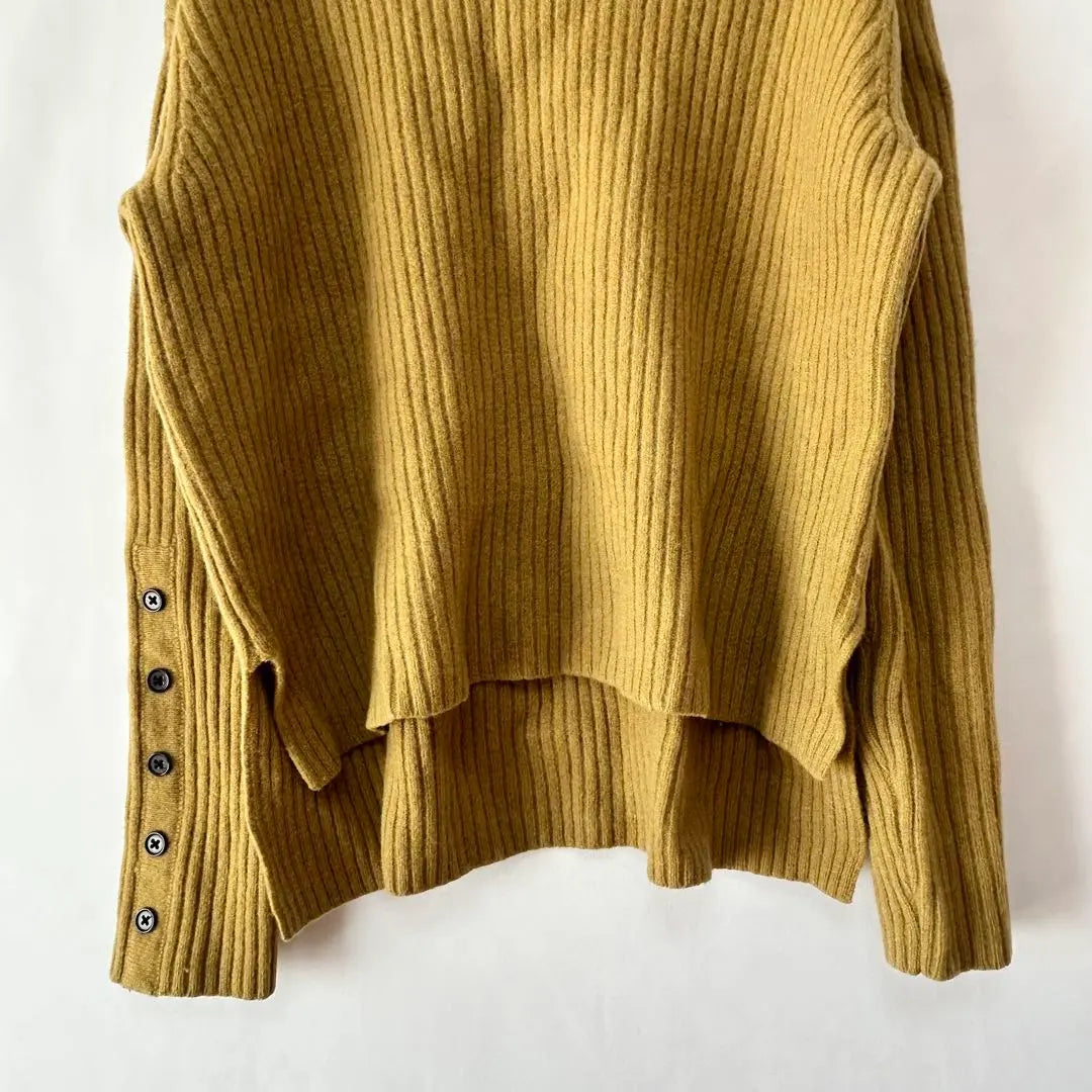 Apartment Bylaws Turtle Neck Knit Khaki Free Size High Neck | アパートバイローリーズ　タートルネックニット　カーキ　フリーサイズ　ハイネック