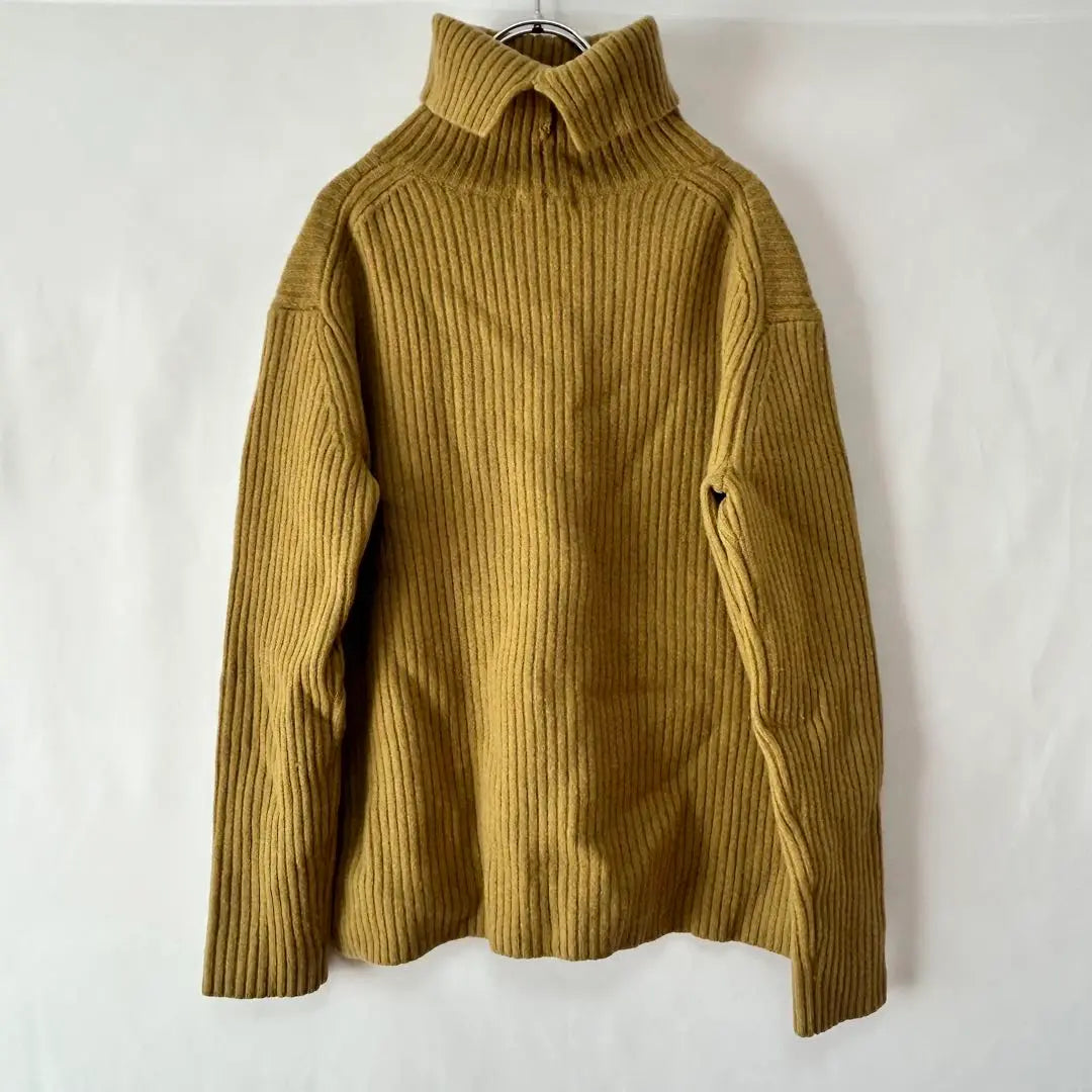 Apartment Bylaws Turtle Neck Knit Khaki Free Size High Neck | アパートバイローリーズ　タートルネックニット　カーキ　フリーサイズ　ハイネック