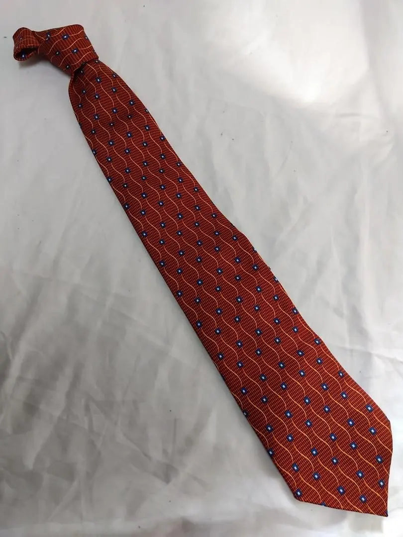 [Used product] Modern tie with geometric motif <No brand>