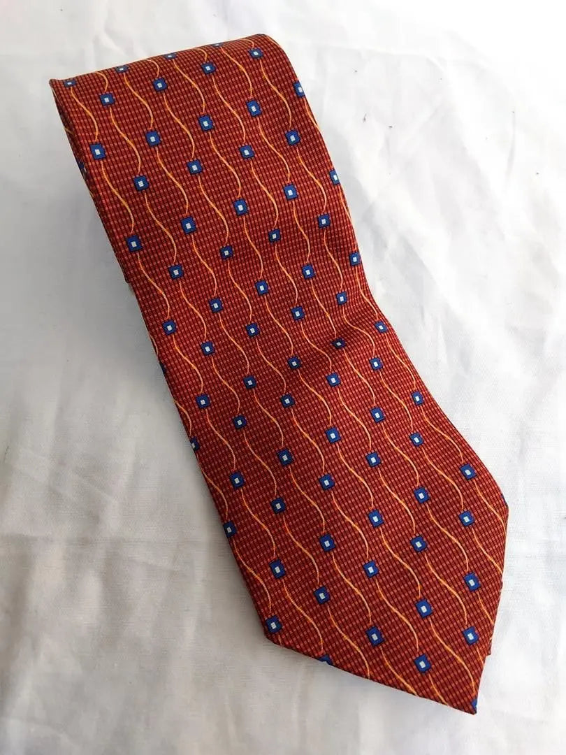 [Used product] Modern tie with geometric motif <No brand>