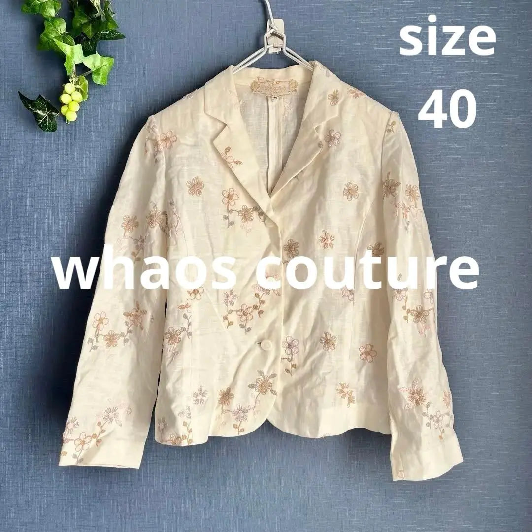 whaos couture [40] Tailored jacket embroidered flower pattern Sanzen Shoji