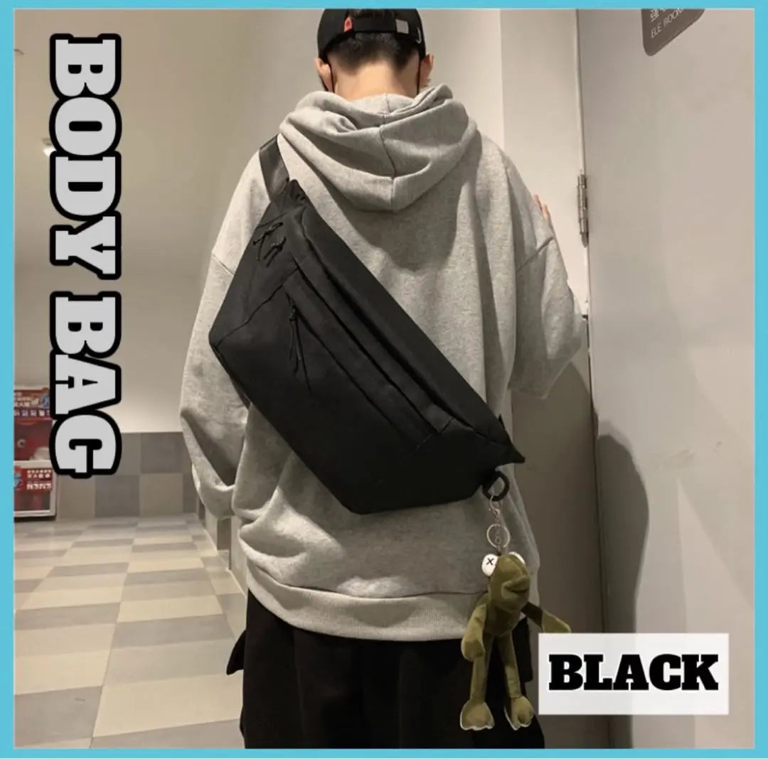 Body bag Shoulder bag Waist bag Unisex Crossbody Large capacity | ボディバッグ ショルダーバッグ ウエストバッグ 男女兼用 斜めがけ 大容量