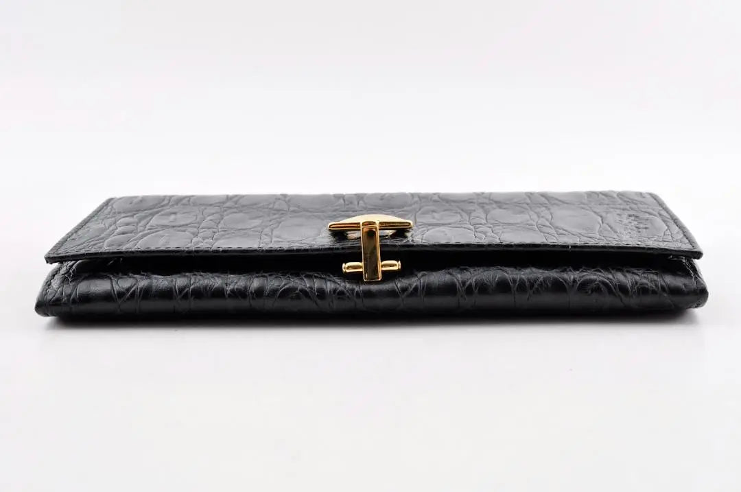 Beautiful condition Ferragamo Gancini Long Wallet Black Boxed