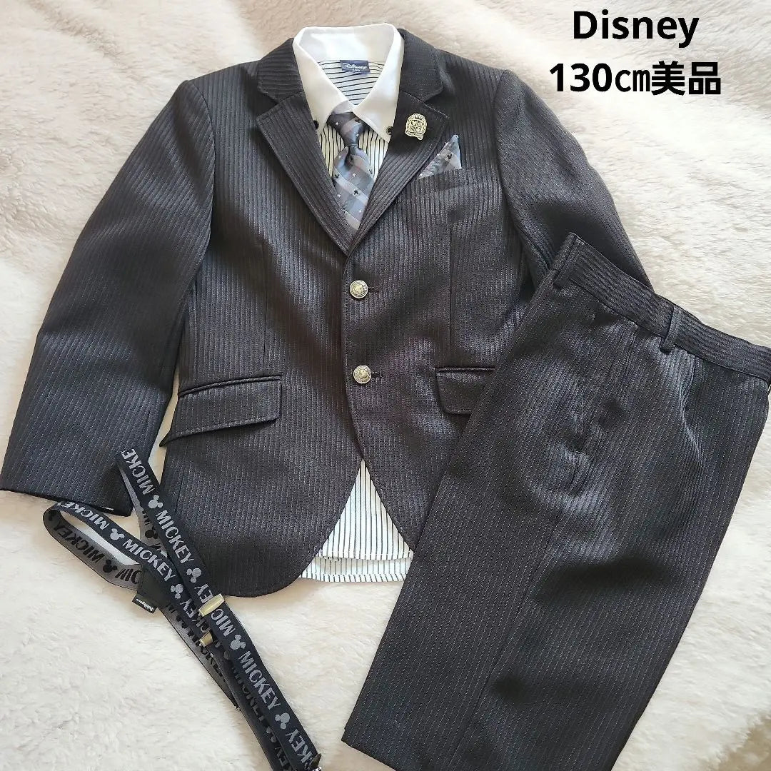 Conjunto de traje formal para niños de 130 cm de Disney, conjunto de 7 piezas, productos hermosos | Disney 130cm キッズフォーマルスーツ セットアップ7点セット 美品