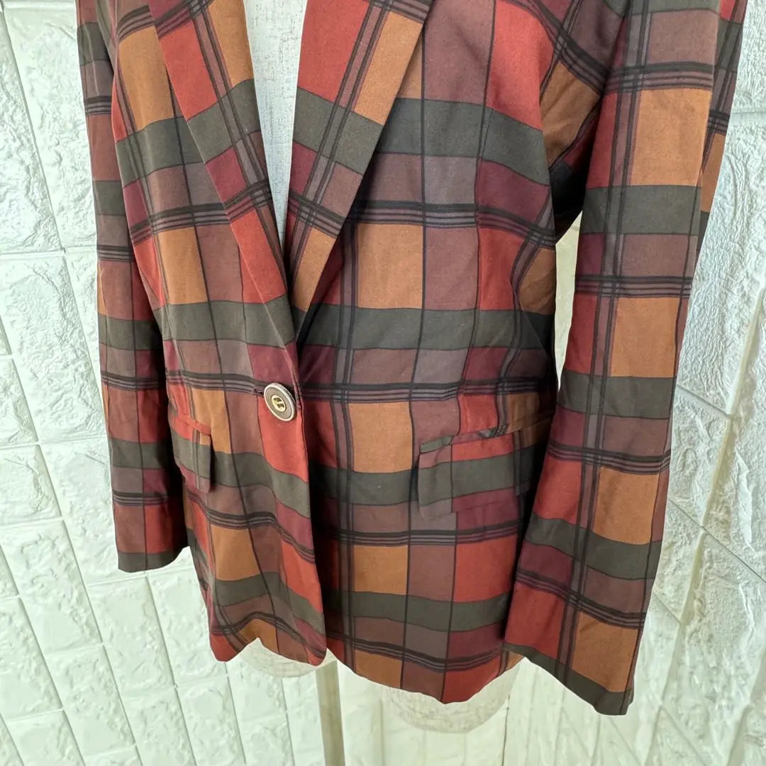 Tokyo Style 100% Silk Check Pattern Tailored Jacket Unique