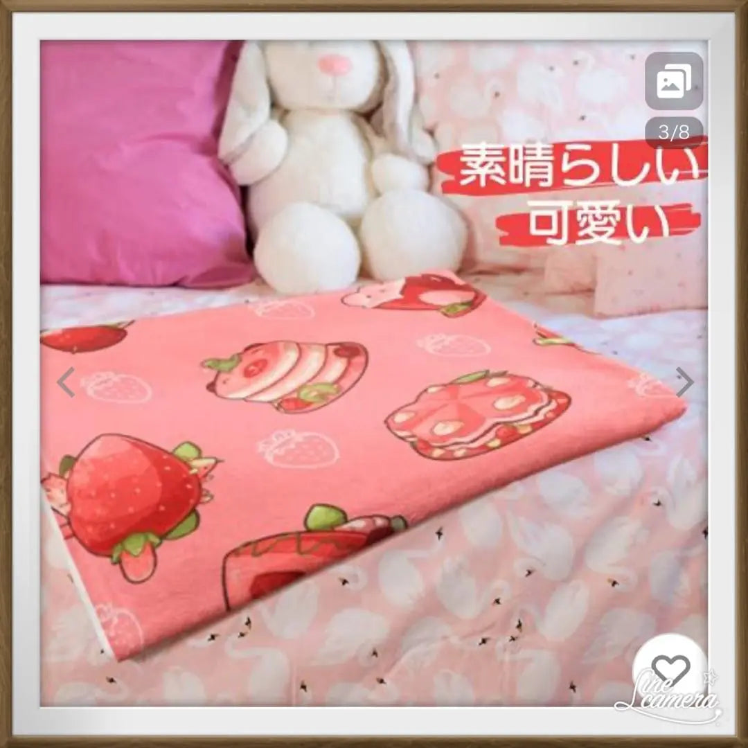 Blanket Lap Throw Shoulder Strawberry Cute Lightweight Blanket Flannel