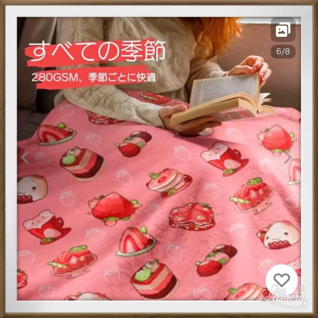 Blanket Lap Throw Shoulder Strawberry Cute Lightweight Blanket Flannel