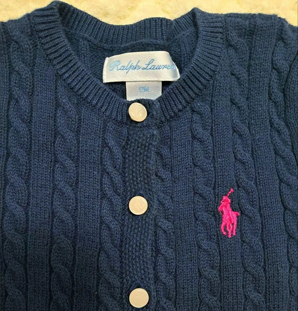 Ralph Lauren Cable Knit Cardigan 12M 70-80cm