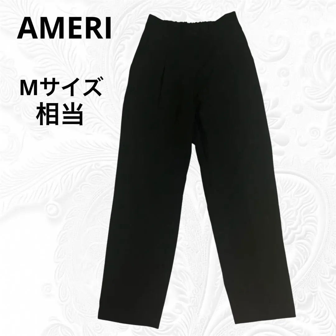 AMERI Tapered Pants Elastic Waist Black Office