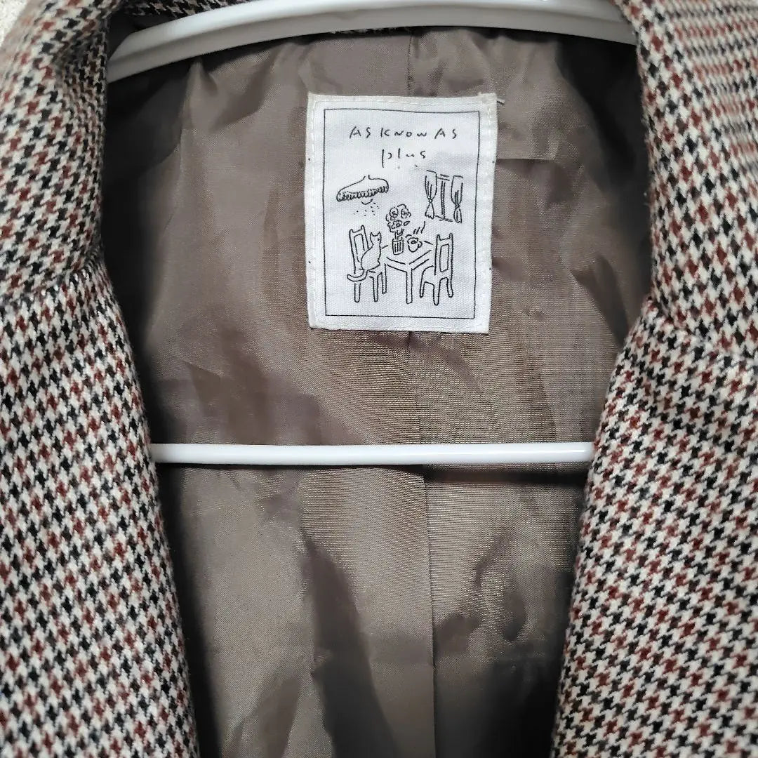 AsKnowAs Jacket Brown Check