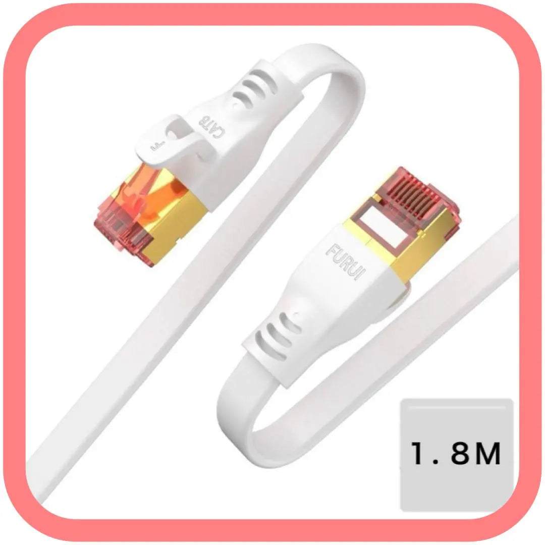 Cable plano LAN Cat 8 Cable Ethernet de 1,8 m a prueba de agua