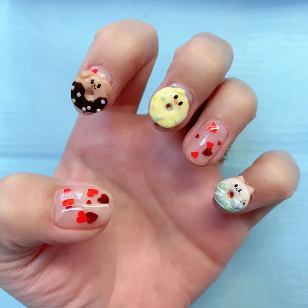 Piezas para uñas con forma de donut SKZOO