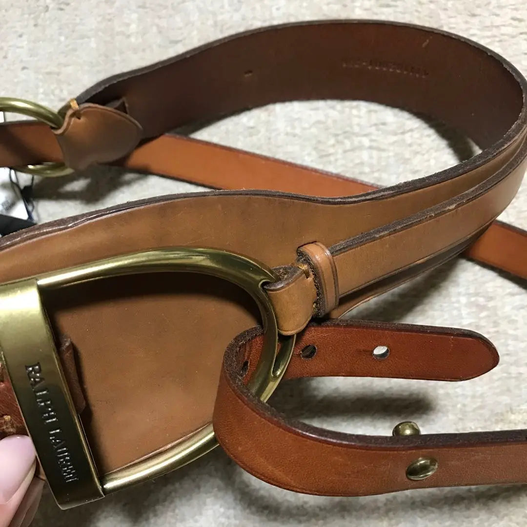 Cinturón Ralph Lauren de piel color marrón, nuevo a estrenar, sin usar, etiqueta