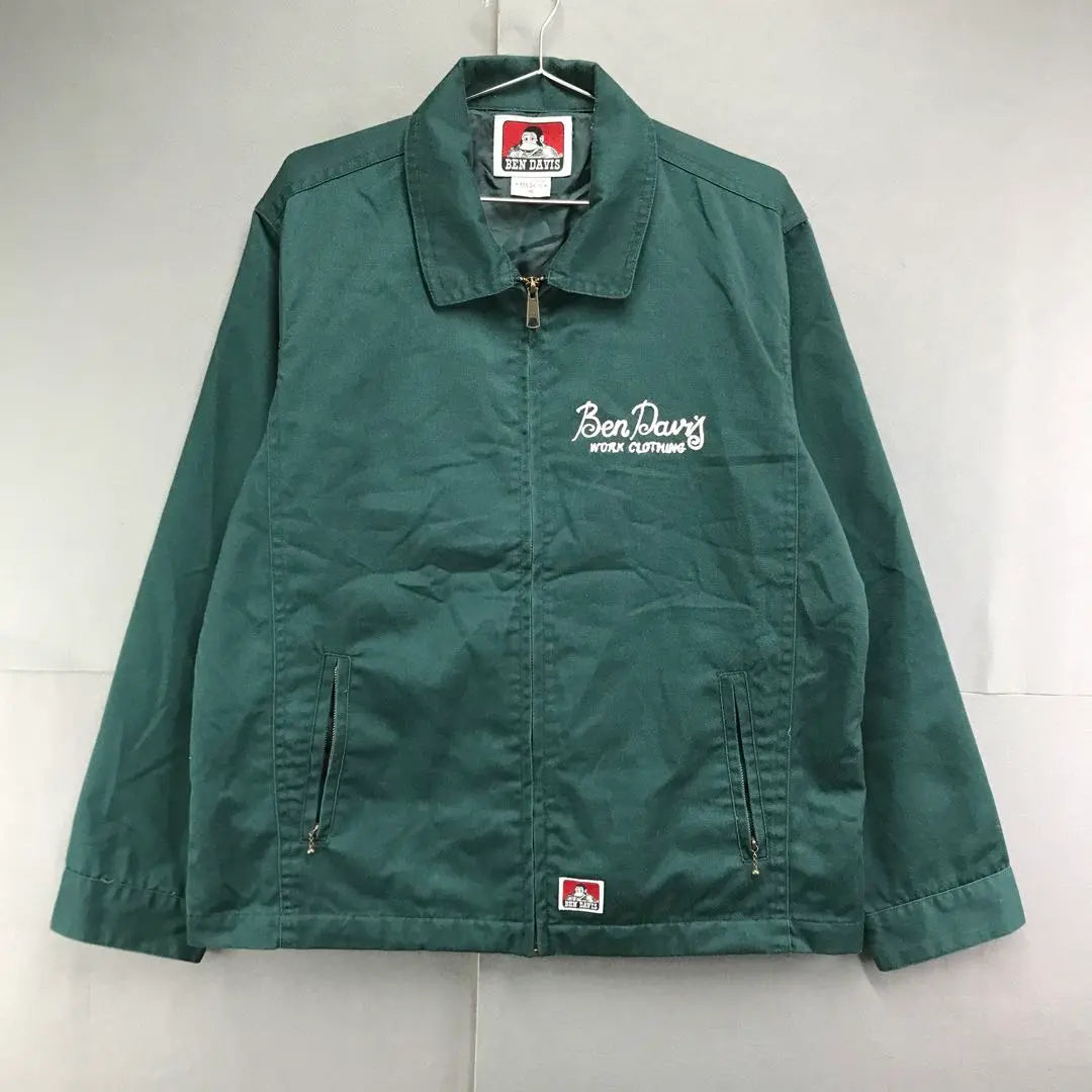 Chaqueta de trabajo Ben Davis de longitud corta para hombre, talla M, color verde