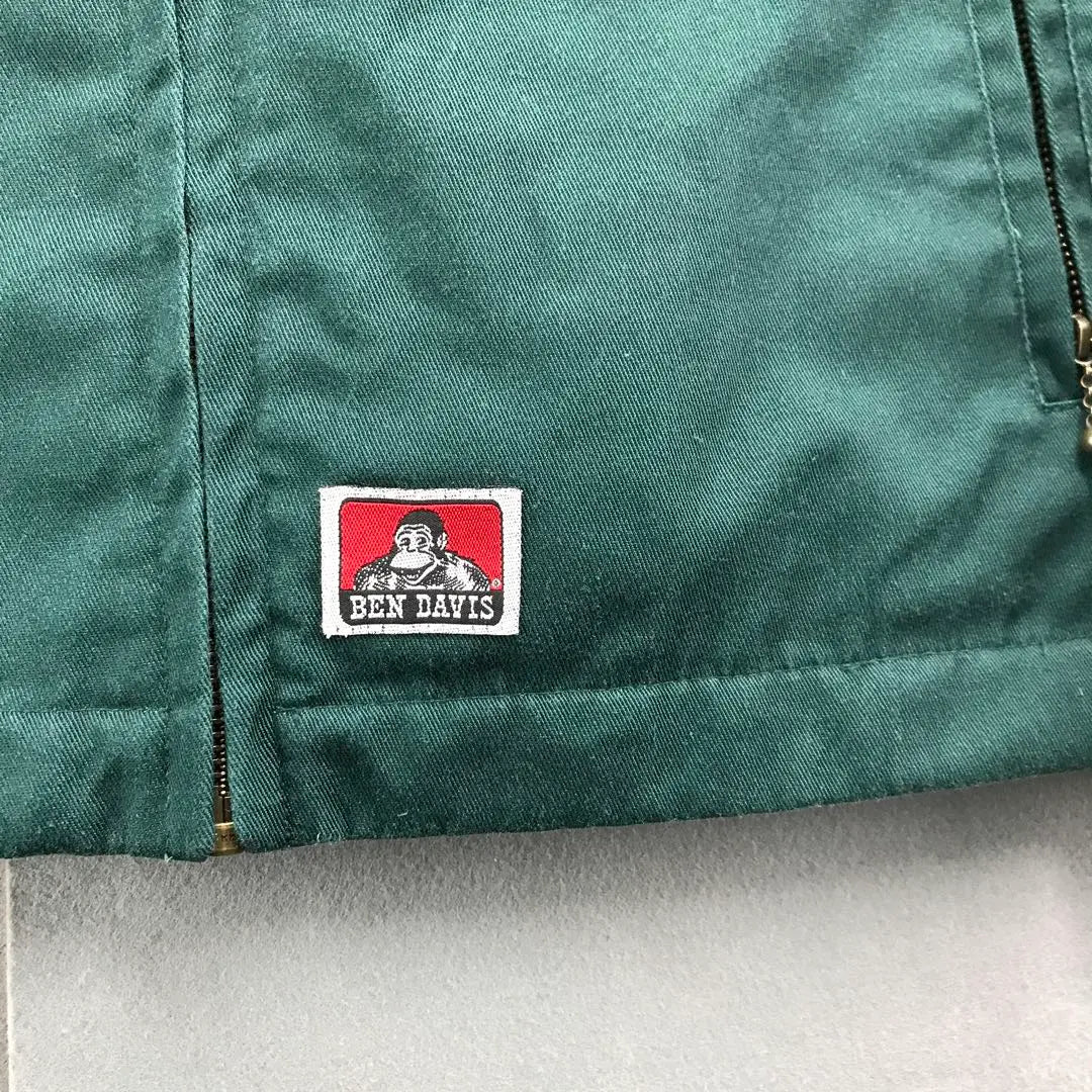 Chaqueta de trabajo Ben Davis de longitud corta para hombre, talla M, color verde