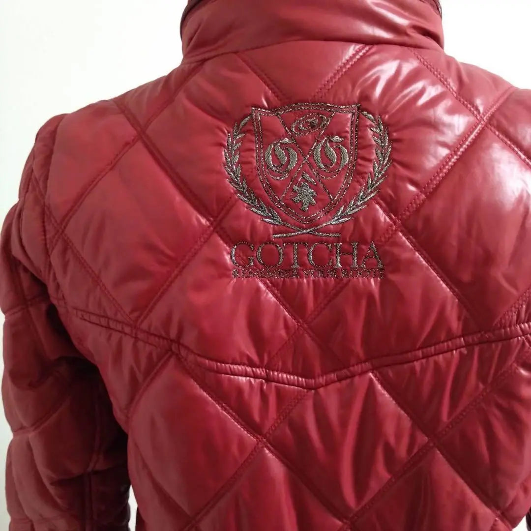 ★ Gatcha Golf chaqueta acolchada chaleco etiqueta bidireccional bordado rojo S | ★ ガッチャゴルフ 中綿ジャケット ベスト 2way タグ刺繍 赤 S