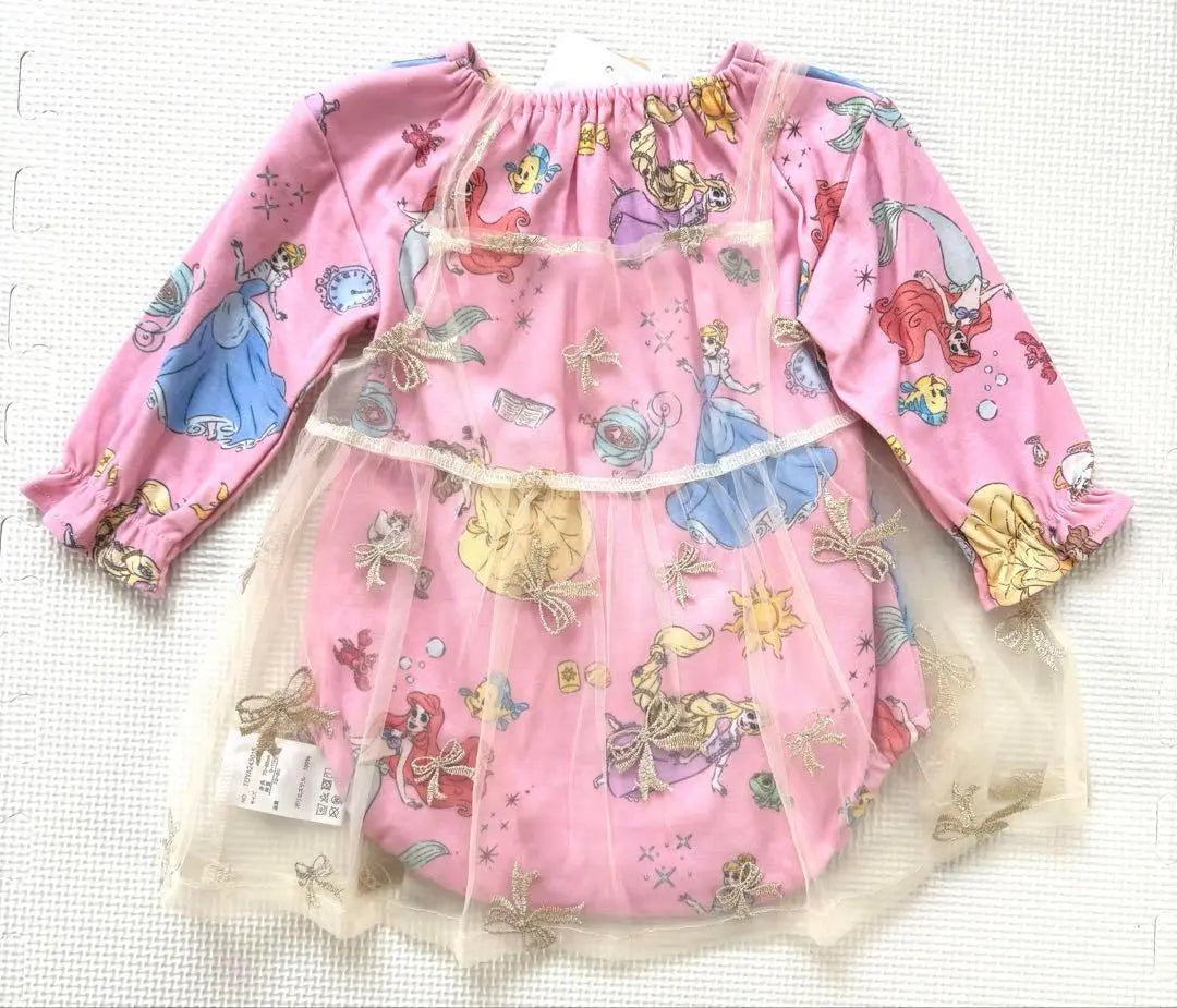 [Princess Total Pattern] Disney Princess Romper 70-80 | 【プリンセス総柄】ディズニープリンセス なりきり ロンパース 70-80