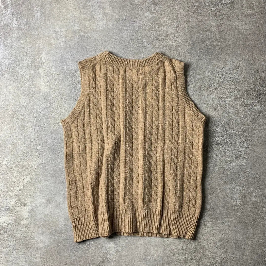 [BEAMS BOY] BEAMS BOY knit vest cable 100% wool