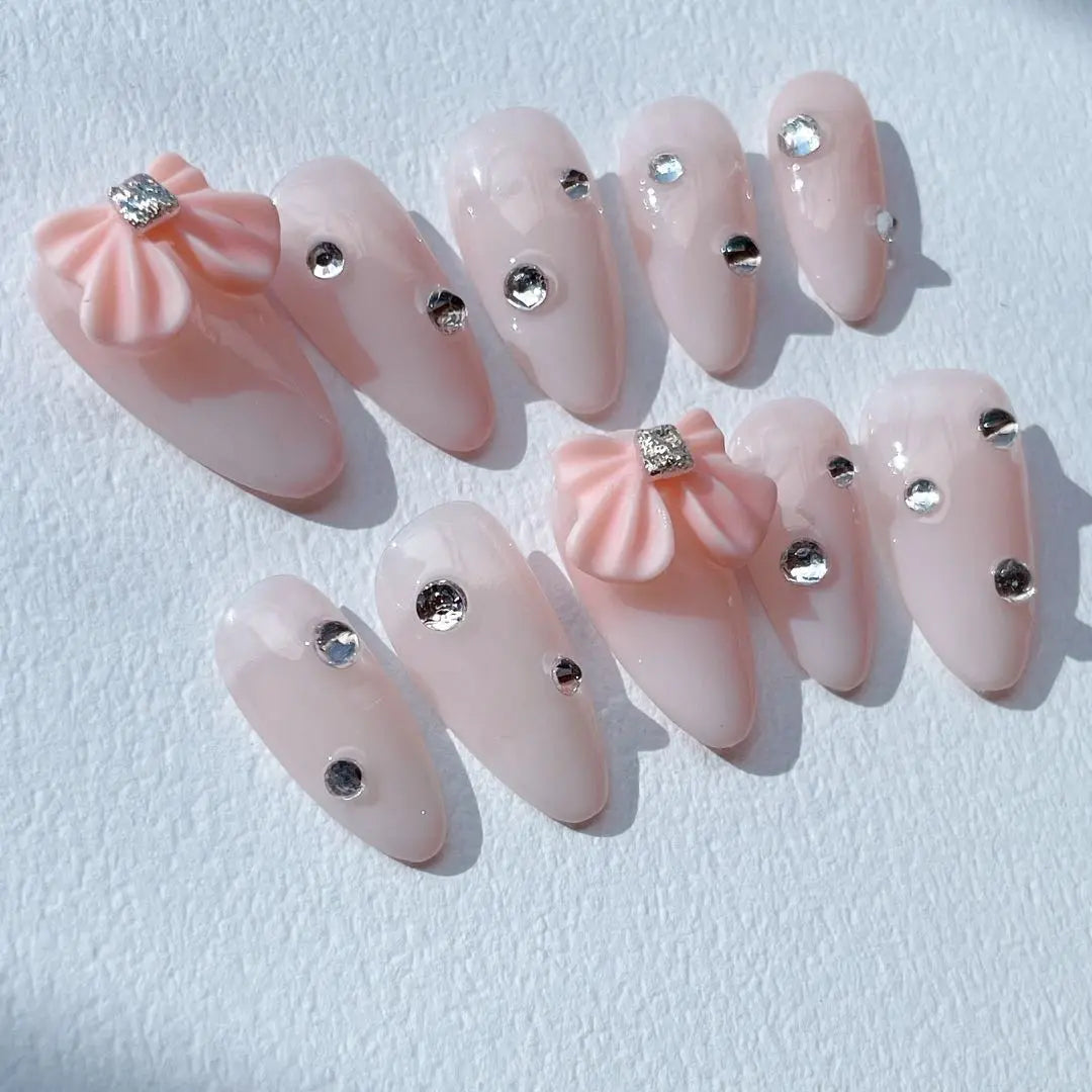 Nail tip order ♡ Ribbon Baby Boomer One Hong Korean Overseas Nail Churun