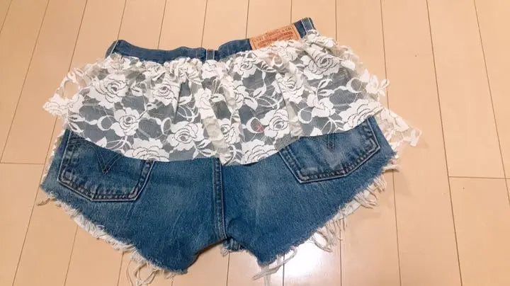 Denim shorts REPLUS remake show bread | デニムショートパンツ　replus  リメイク　ショーパン